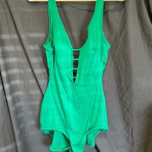 VINTAGE 1960-70s low cut swim suit